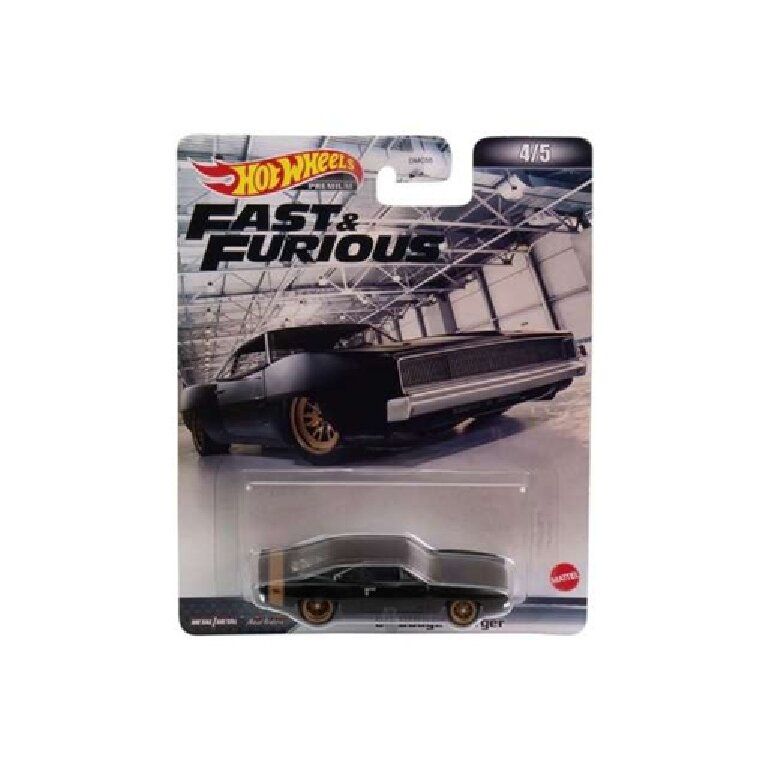 Hot Wheels Premium Fast And Furious Modeliukas Dodge Charger Fast9, black/gold