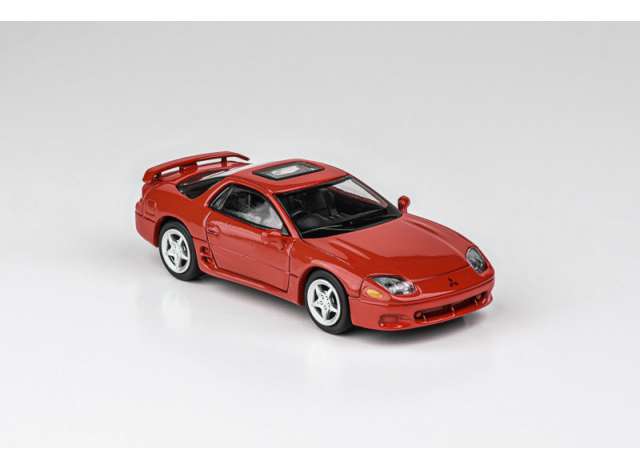 PRE-ORD3R Para64 Modeliukas 1994 Mitsubishi 3000GT GTO LHD, red (cars in a deluxe Acrylic window box)
