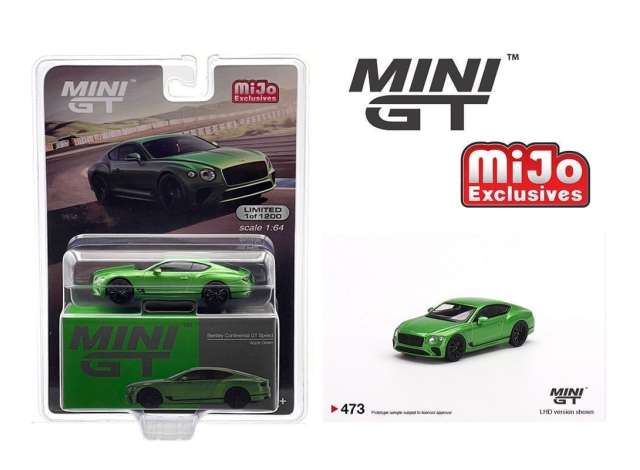 Mini GT Modeliukas 1/64 2022 Bentley Continental GT Speed, apple green
