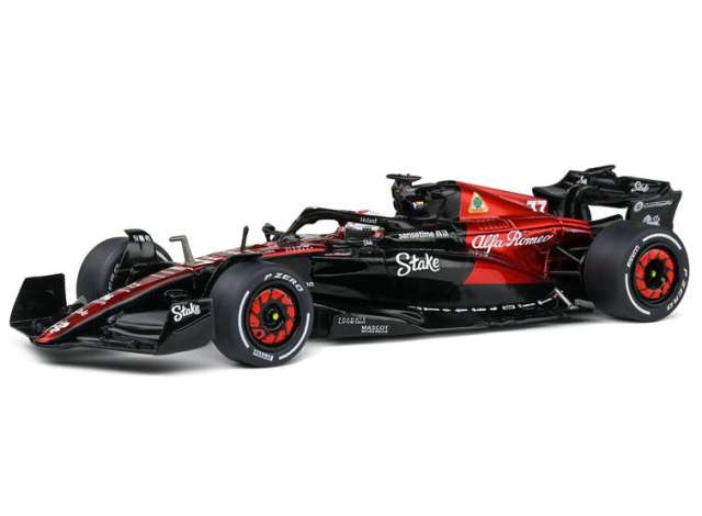 PRE-ORD3R Solido Modeliukas 1/43 2023 Alfa Romeo C43 F1 #77 V. Bottas Bahrein GP, black/red