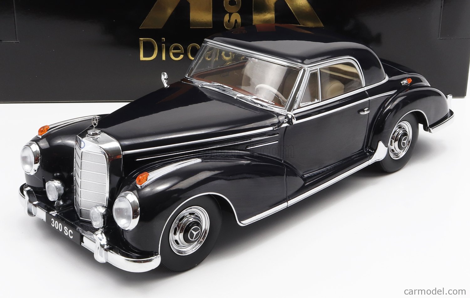 PRE-ORD3R KK Scale Modeliukas 1/18 Mercedes Benz 300 SE W188 Coupe, dark blue