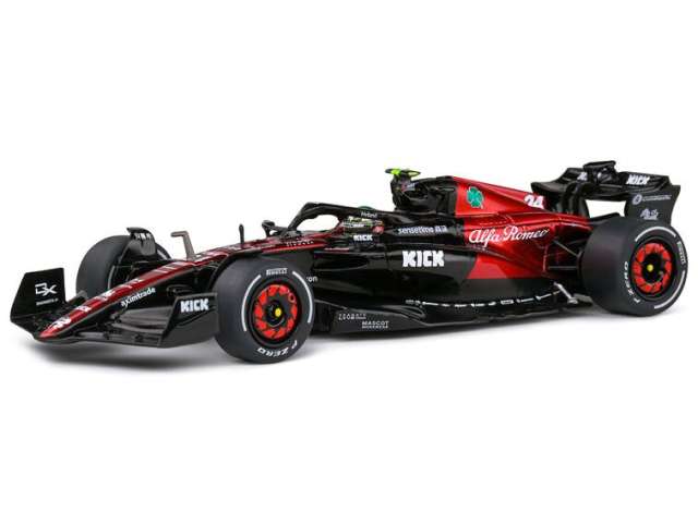PRE-ORD3R Solido Modeliukas 1/43 2023 Alfa Romeo C43 F1 #24 Z. Guanyu Spanish GP, black/red