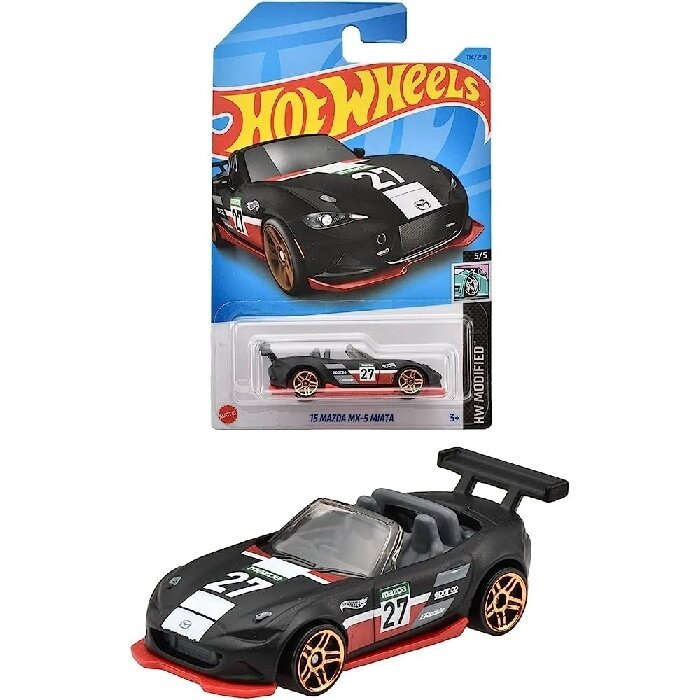 Hot Wheels Modeliukas '15 Mazda MX-5 Miata Long Card (yra sandėlyje)