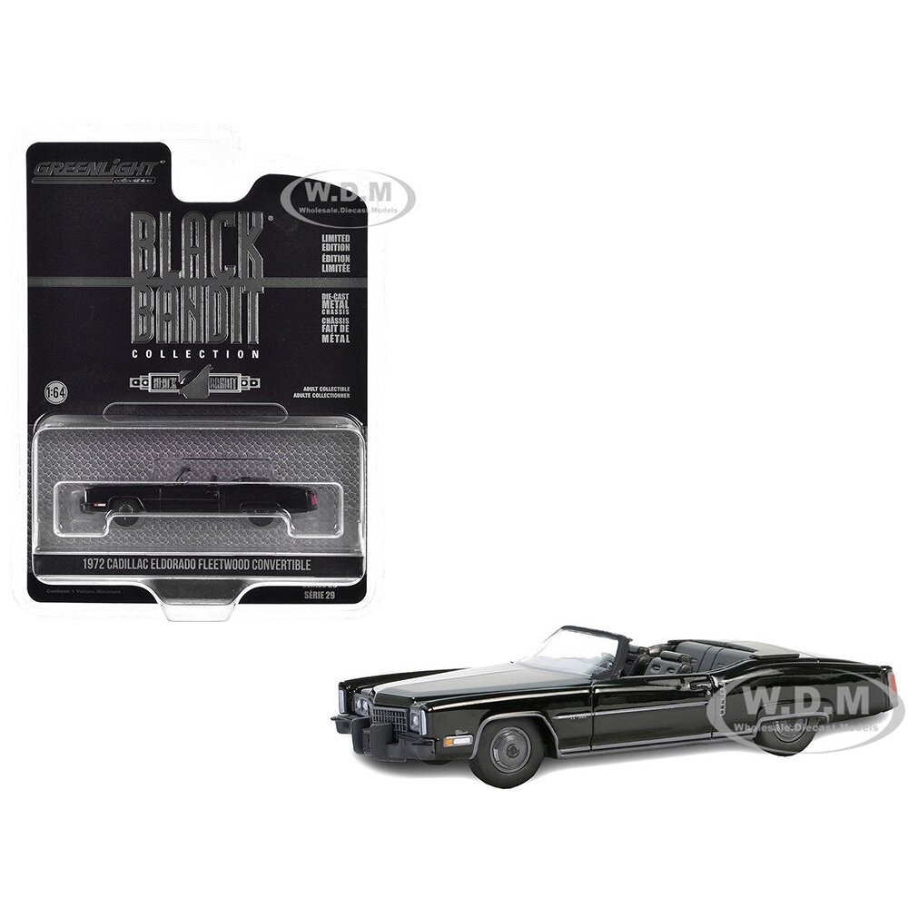 GreenLight Modeliukas 1972 Cadillac Eldorado Fleetwood Convertible *Black Bandit Series 29*, black