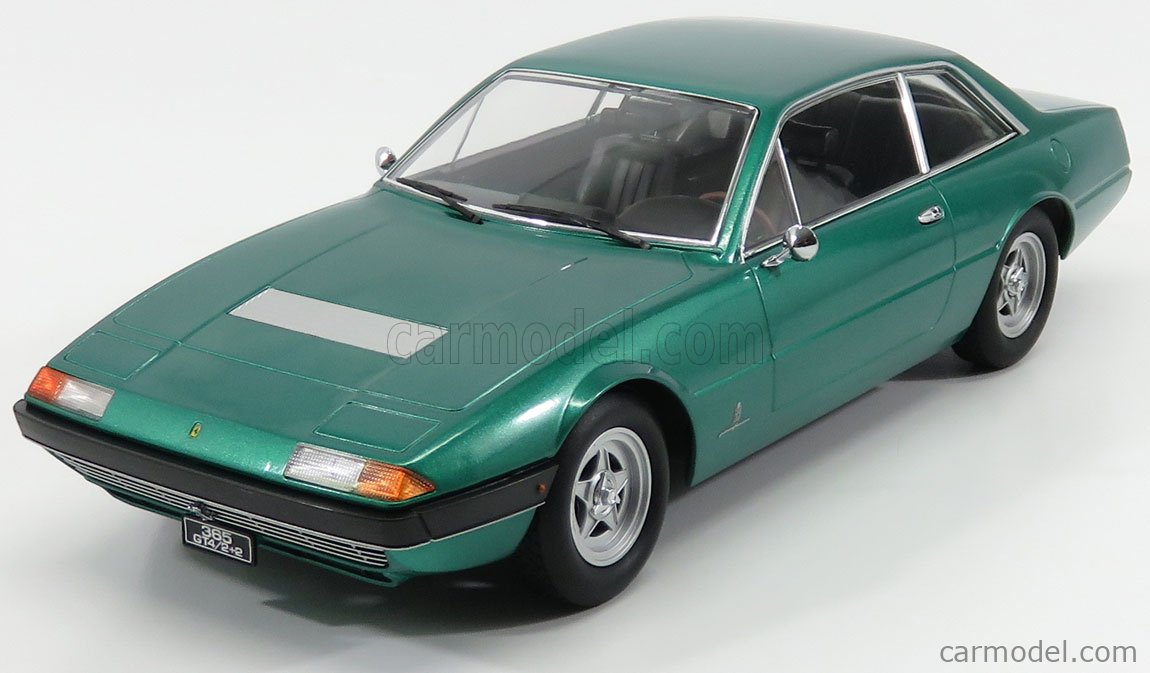 KK Scale Modeliukas 1972 Ferrari 365 GT4 2+2, green metallic