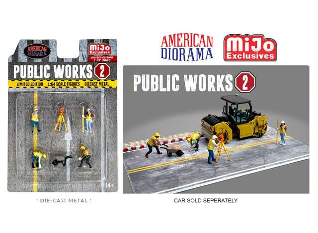 PRE-ORD3R American Diorama Figūrėlės Public Works Figure Set #2 (Car Not Included !!)