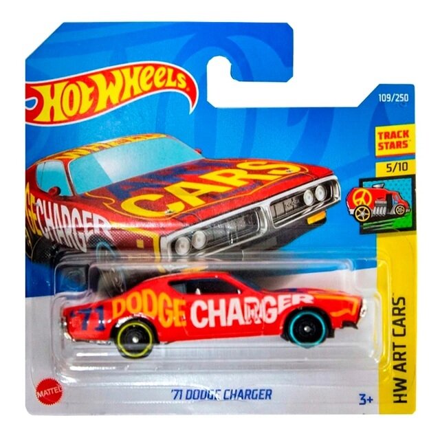 Hot Wheels Mainline Modeliukas 71 Dodge Charger red (yra Sandėlyje)