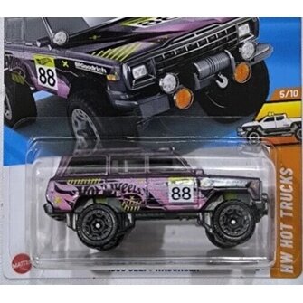 Hot Wheels Mainline Modeliukas 1988 Jeep Wrangler pink short card (yra Sandėlyje)