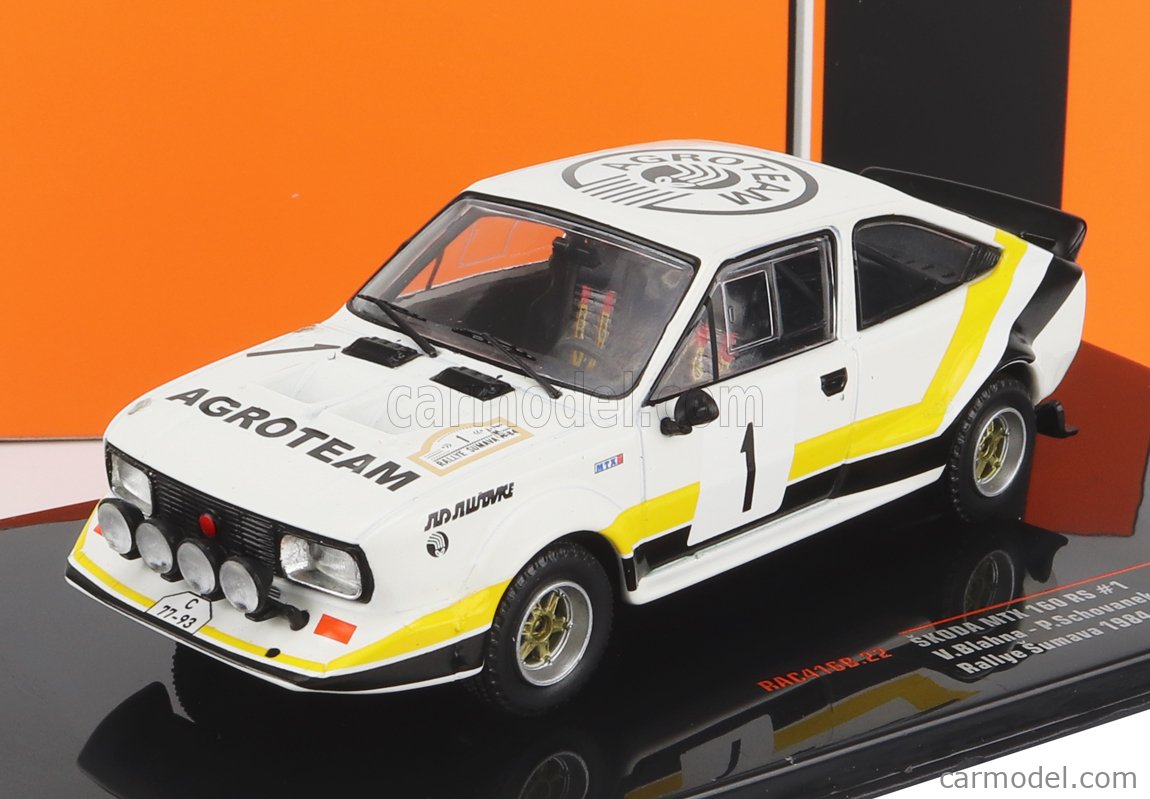 PRE-ORD3R IXO Models Modeliukas 1/43 1984 Skoda MTX 160 RS Rally WM #3 V.Blahna/P.Schovanek Rallye Valašska...