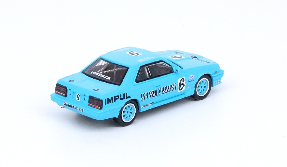 PRE-ORD3R Inno64 Modeliukas 1987 Nissan Skyline 2000 Turbo RS-X HR31 #6 Hajime Kitano/Masahiko Kageyama *Leyton House* JTCC, blue