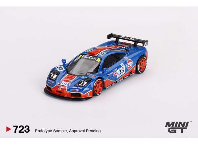 Mini GT Modeliukas 1996 McLaren F1 GTR #33 24H Le Mans, blue/orange (yra Sandėlyje)
