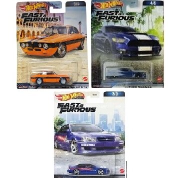 Hot Wheels Premium Modeliukas 1971 Alfa Romeo Giullia Sprint GTA, ’99 Nissan Maxima, Custom Mustang
