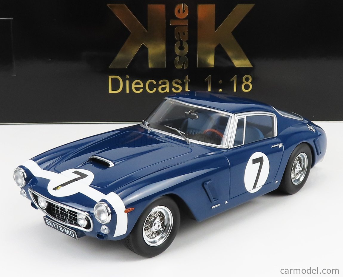 PRE-ORD3R KK Scale Modeliukas 1961 Ferrari 250 GT SWB #7 Goodwood, blue