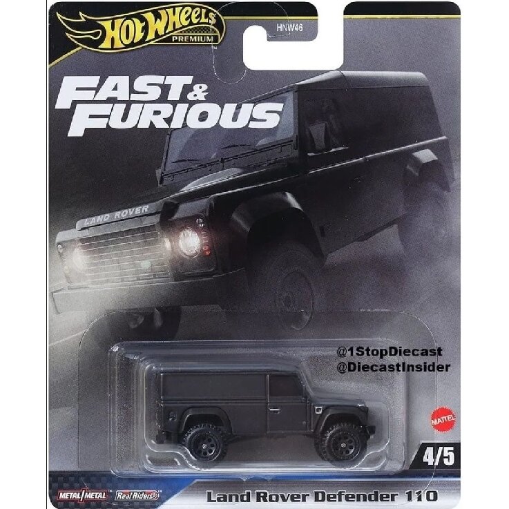 Hot Wheels Premium Fast and Furious Modeliukas Land Rover Defender 110 (yra Sandėlyje)