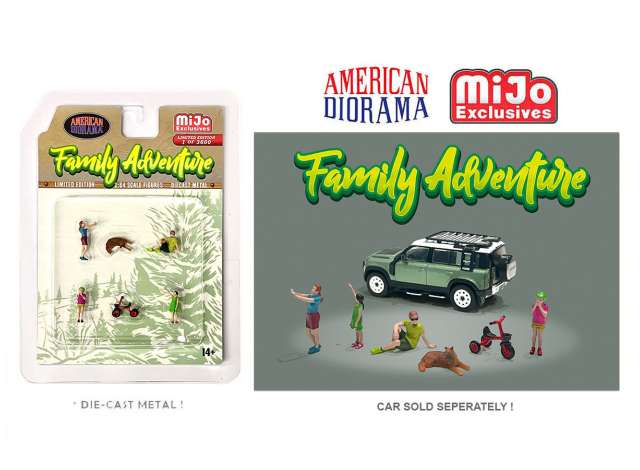PRE-ORD3R American Diorama Figūrėlės Family Adventure Figure set (Car Not Included !!)