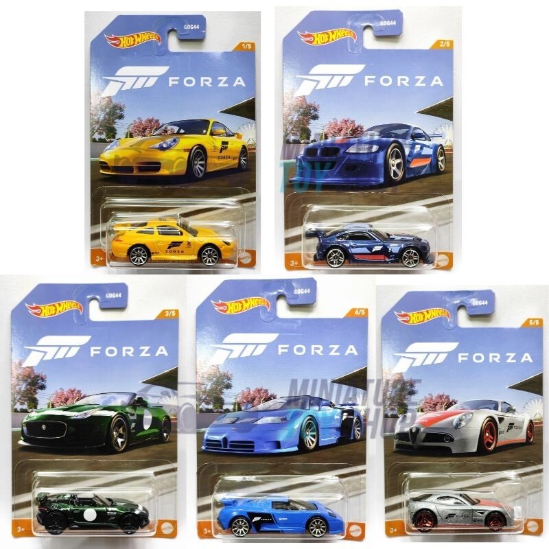 Hot Wheels Modeliukas Forza Assortment (Porsche, BMW, Alfa Romeo, Bugatti, Jaguar) (SKILĘS BMW blisteris)