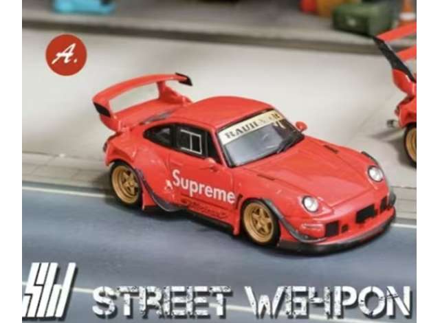 Street Weapon Modeliukas 1/64 RWB 993 Suprme low tail, red (yra Sandėlyje)