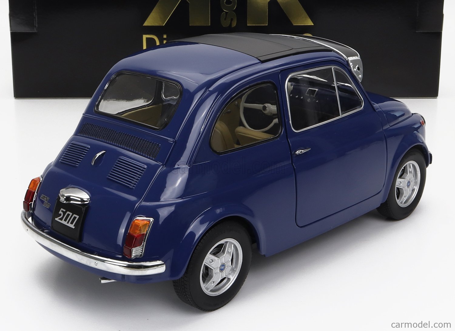 PRE-ORD3R KK Scale Modeliukas 1/12 1968 Fiat 500 F Custom, dark blue