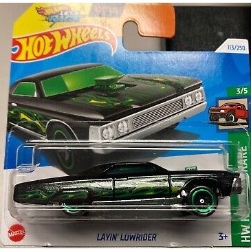 Hot Wheels Modeliukas Layin Lowrider Black green Short Card (yra Sandėlyje)