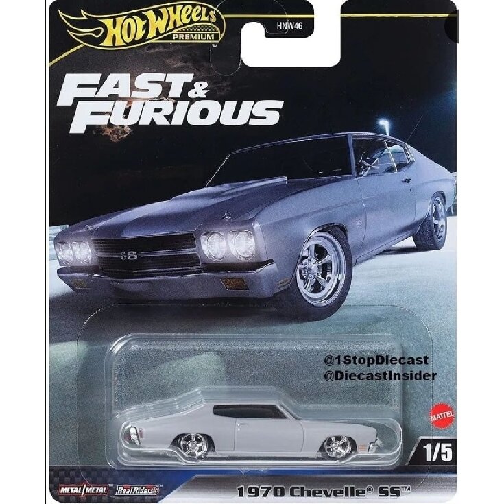 Hot Wheels Premium Fast and Furious Modeliukas 1970 Chevelle SS (yra Sandėlyje)