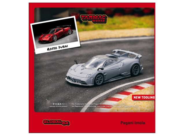 PRE-ORD3R Tarmac Works Modeliukas Pagani Imola, rosso dubai (Image Not Final Yet !!)