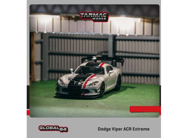 PRE-ORD3R Tarmac Modeliukas 1/64 Dodge Viper ACR Extreme, silver metallic