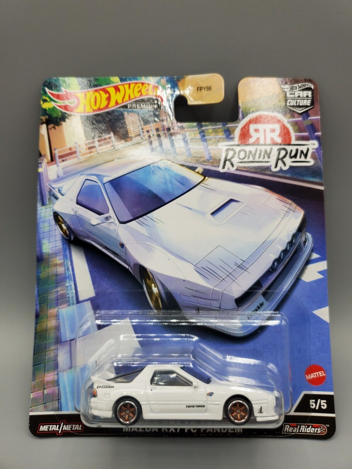 Hot Wheels Premium Modeliukas Mazda RX-7 FC Pandem White