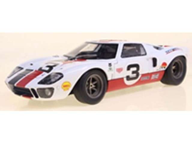 PRE-ORD3R Solido Modeliukas 1/18 Ford GT40 Mk. 1 Eric Dean #3, white/red/black