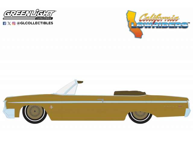 PRE-ORD3R GreenLight Modeliukas 1964 Chevrolet Impala Convertible *California Lowriders Series 5*, gold