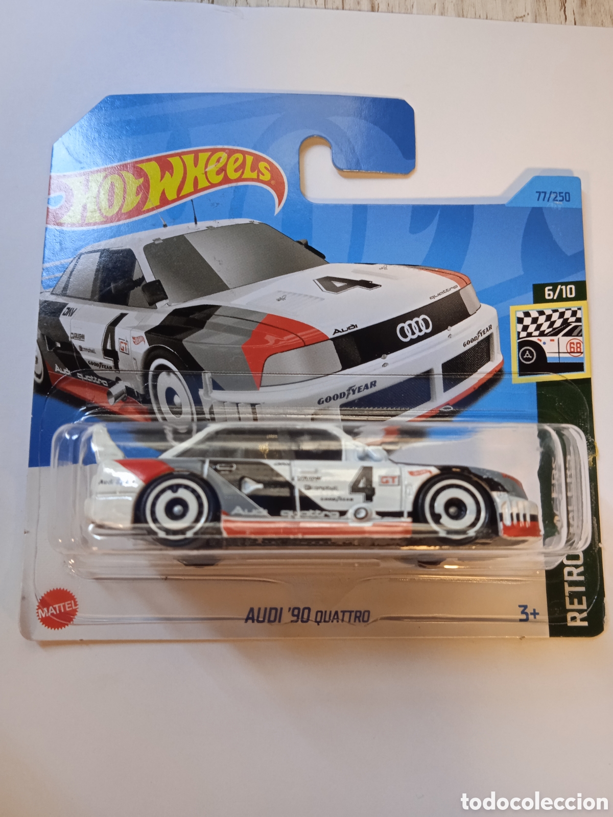 Hot Wheels Modeliukas Audi 90 Quattro white Short Card (yra Sandėlyje)