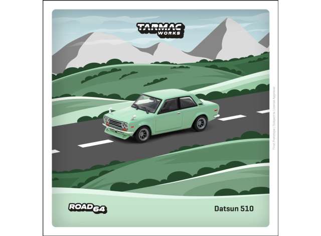 PRE-ORD3R Tarmac Modeliukas 1/64 Datsun 510, light green