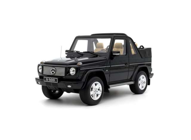 PRE-ORD3R OttO Miniatures Modeliukas 1/18 2007 Mercedes Benz G500 Convertible *Resin series*, obsidian black metallic