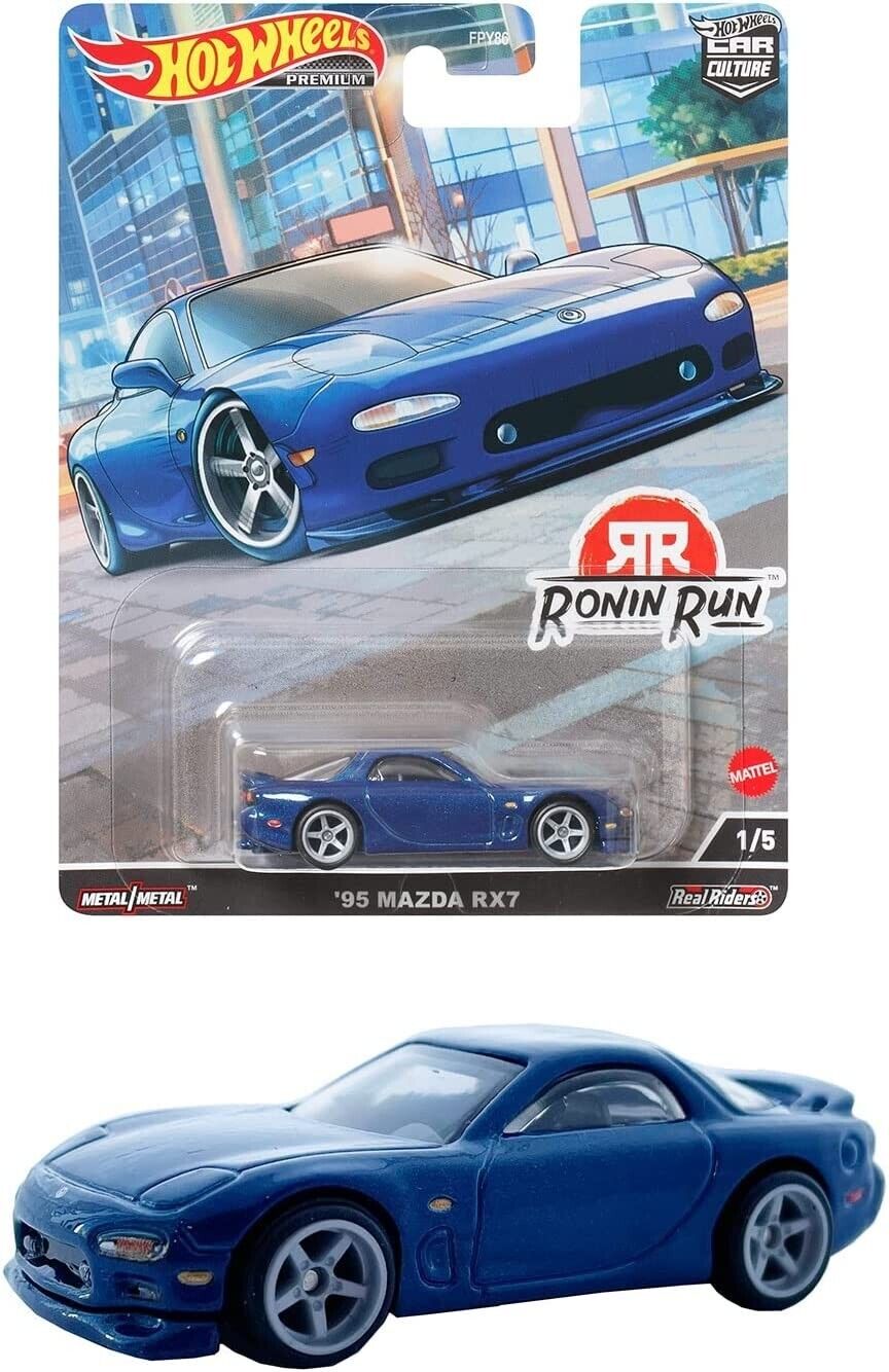 Hot Wheels Premium Modeliukas Mazda RX-7 Blue (yra sandėlyje)