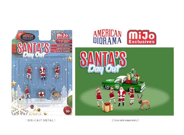 PRE-ORD3R American Diorama Figūrėlės Santa's Day Out Figure set, various (Car Not Included !!)