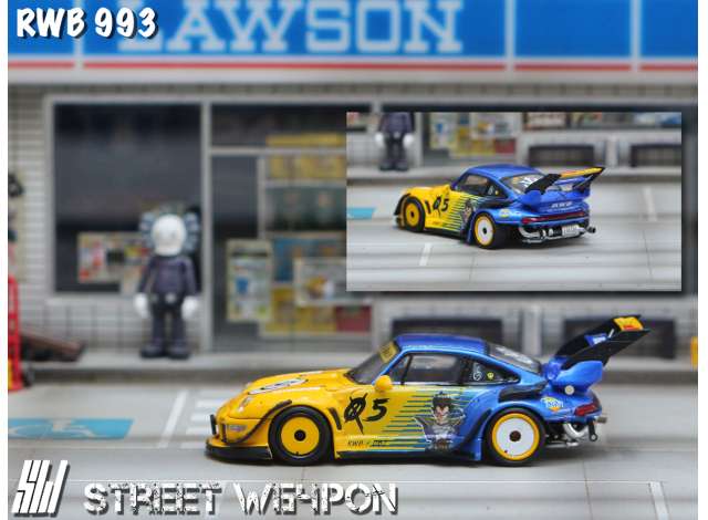 PRE-ORD3R Street Weapon Modeliukas 1/64 RWB 993 Vegeta, blue/yellow