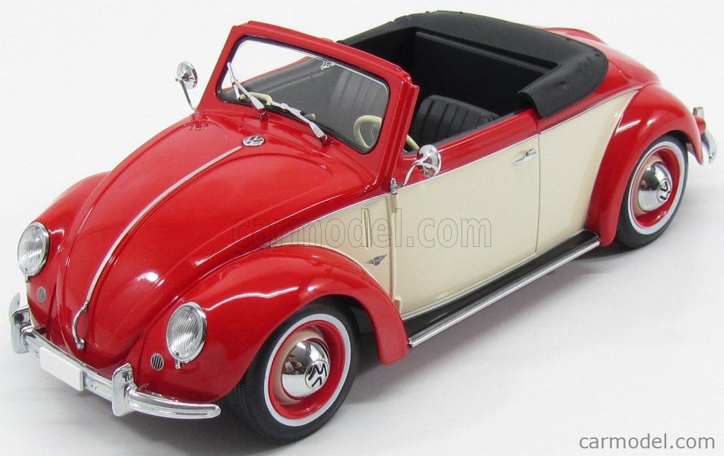 PRE-ORD3R KK Scale Modeliukas 1949 Volkswagen Hebmueller cabrio, red/ivory