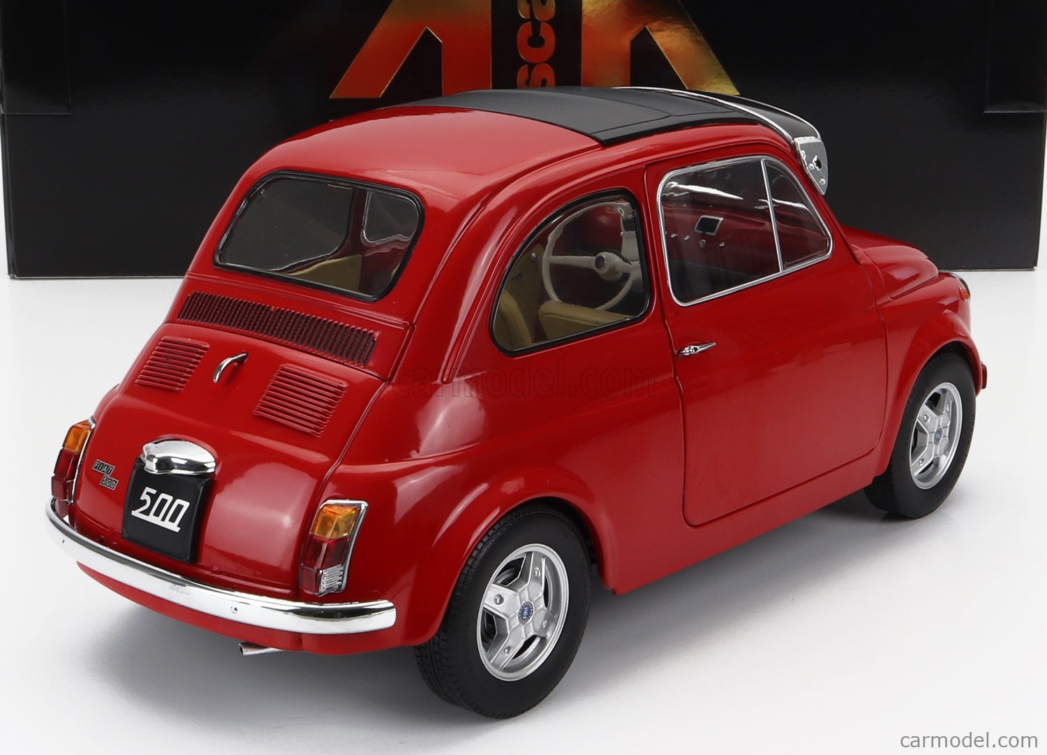 KK Scale Modeliukas 1/12 1968 Fiat 500 F Custom, red