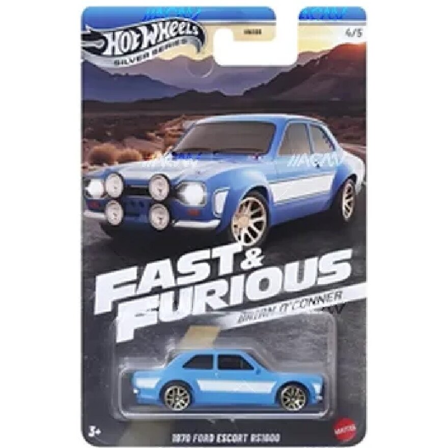 Hot Wheels Mainline Brian O`Conner Fast and Furious 2024 Modeliukas Ford Escort RS1600 Brian, blue/white (yra Sandėlyje)