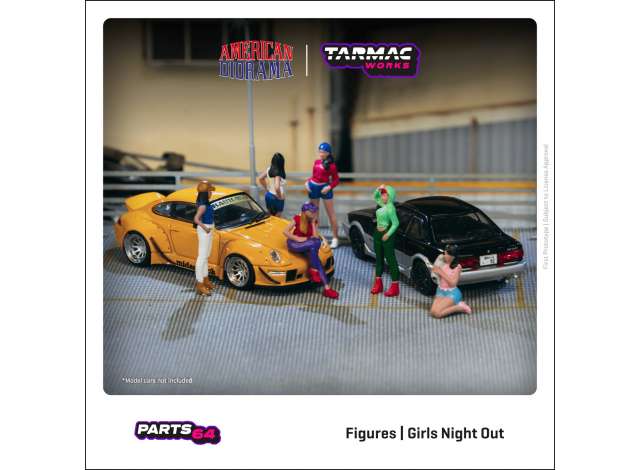 Tarmac Works Modeliukas Girls Night Out *Figures*, various (Official collaboration with American Diorama,
Car Not Included !!)
