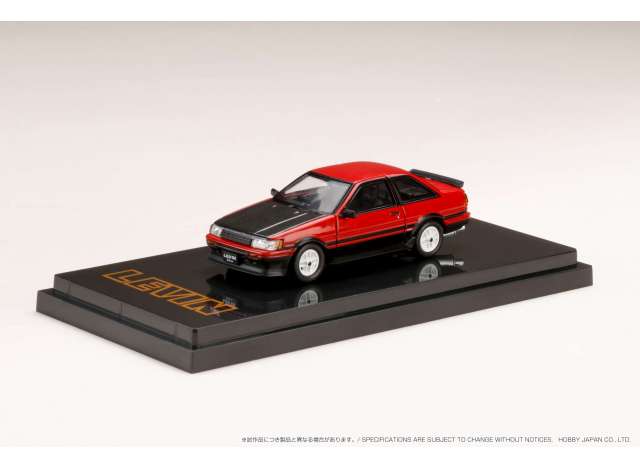 PRE-ORD3R Hobby Japan Modeliukas Toyota Corolla Levin AE86 2door Toms Igeta Wheel, red/black