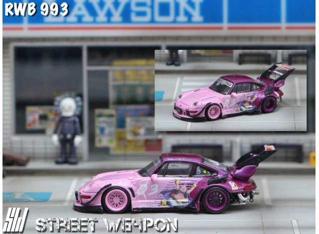 Street Weapon Modeliukas 1/64 RWB 993 Majin Buu, pink (yra Sandėlyje)