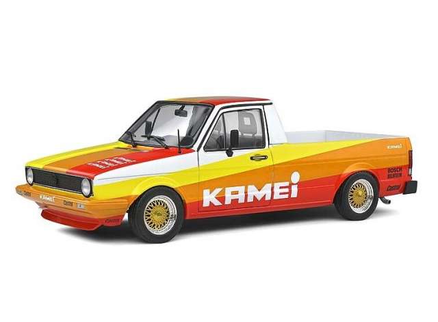 PRE-ORD3R Solido Modeliukas 1/18 1982 Volkswagen Caddy MK1 *Kamei Street Fighter*, red/orange/yellow/white
