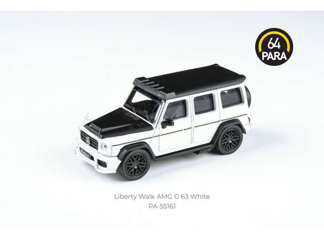 PRE-ORD3R Para64 Modeliukas 2018 Liberty Walk AMG G63, white (cars in a deluxe Acrylic window box)