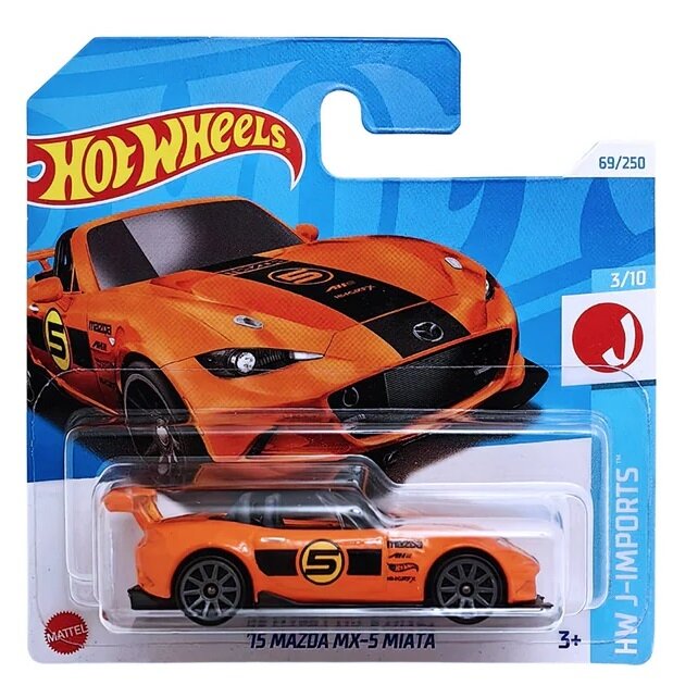Hot Wheels Mainline Modeliukas 15 Mazda MX-5 Miata Orange (yra Sandėlyje)