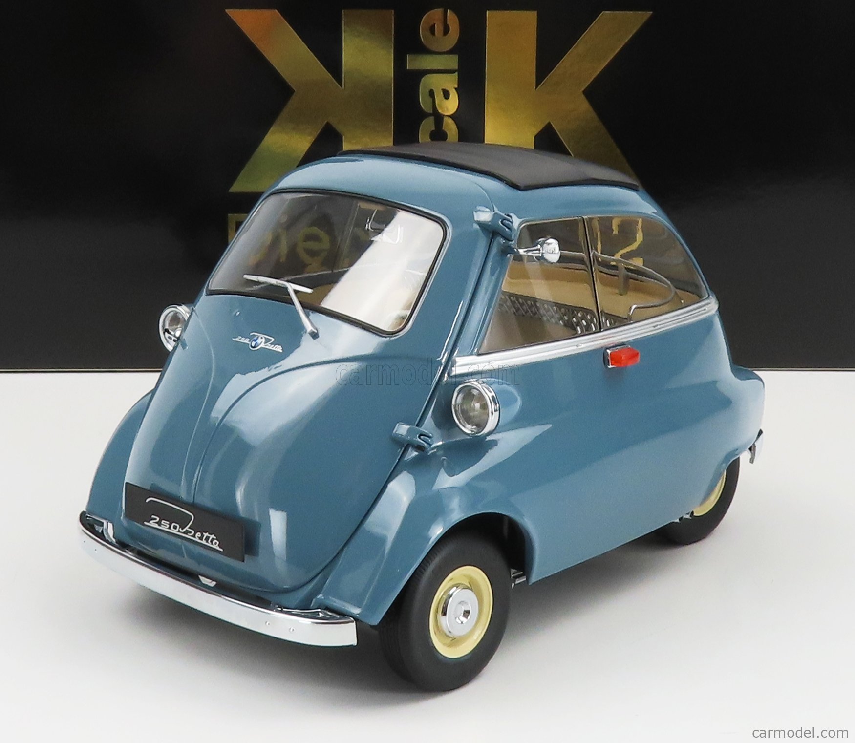 PRE-ORD3R KK Scale Modeliukas 1/12 1959 BMW 250 Isetta, blue/grey