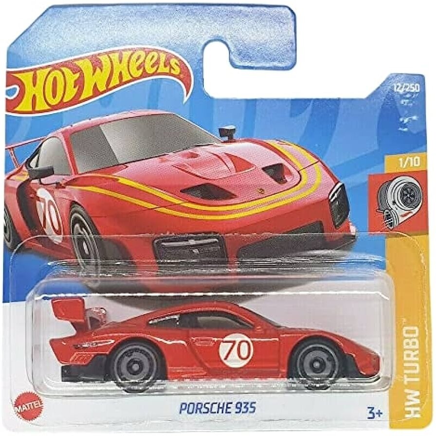 Hot Wheels Mainline Modeliukas Porsche 935 red - HW Turbo 1/10 (yra Sandėlyje)