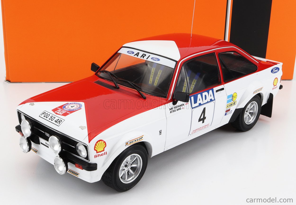 PRE-ORD3R IXO Models Modeliukas 1/18 1977 Ford Escort MK II RS 1800 Marlboro #4 Rally WM 1000 Lakes Rally