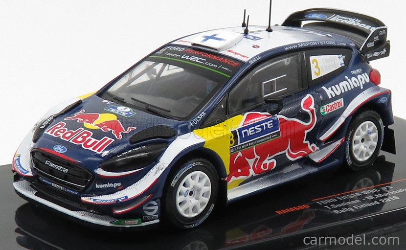PRE-ORD3R IXO Models Modeliukas 2018 Ford Fiesta RS WRC #5 Suninen/Salminen Rallye Monza, blue/red