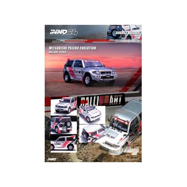 Inno64 Modeliukas Mitsubishi Pajero Evolution *Ralliart*, silver