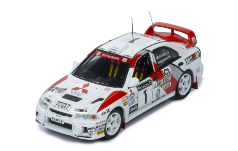 PRE-ORD3R IXO Models Modeliukas 1997 Mitsubishi Lancer Evo IV #1 Rally WM RAC Rally 25th Anniversary Editio...
